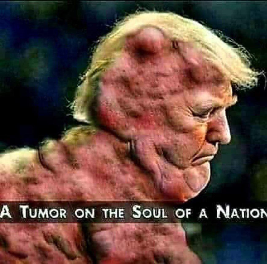 JUthergi's tweet photo. @MaryLTrump @andreaabwob Seems there's not enough orange latex on earth to keep this festering octogenarian boil on humanity in a full body skin suit? https://t.co/OJ4wiKQhIH