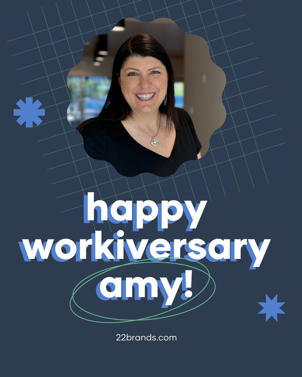 Happy 2-year workiversary, Amy! 

She keeps every moving piece on track, every client in the loop, and every detail accounted for.  But beyond the timelines and deliverables, Amy is the  kind of person who makes our days smoother, brighter, and better.
