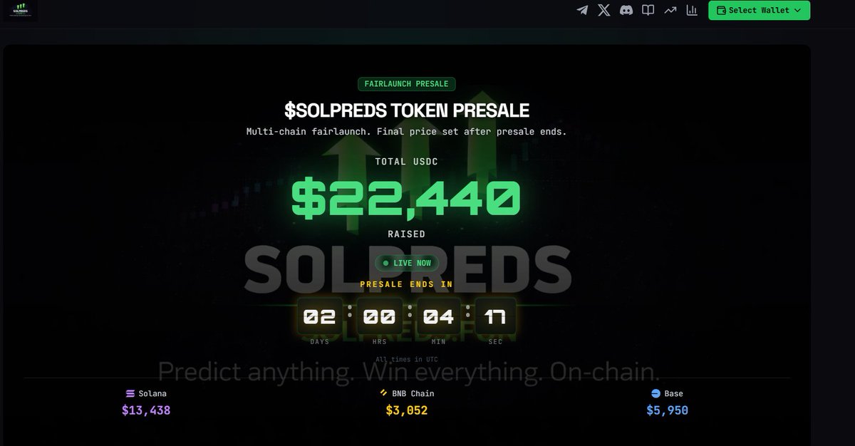 SOLPREDS | Presale Live tweet media
