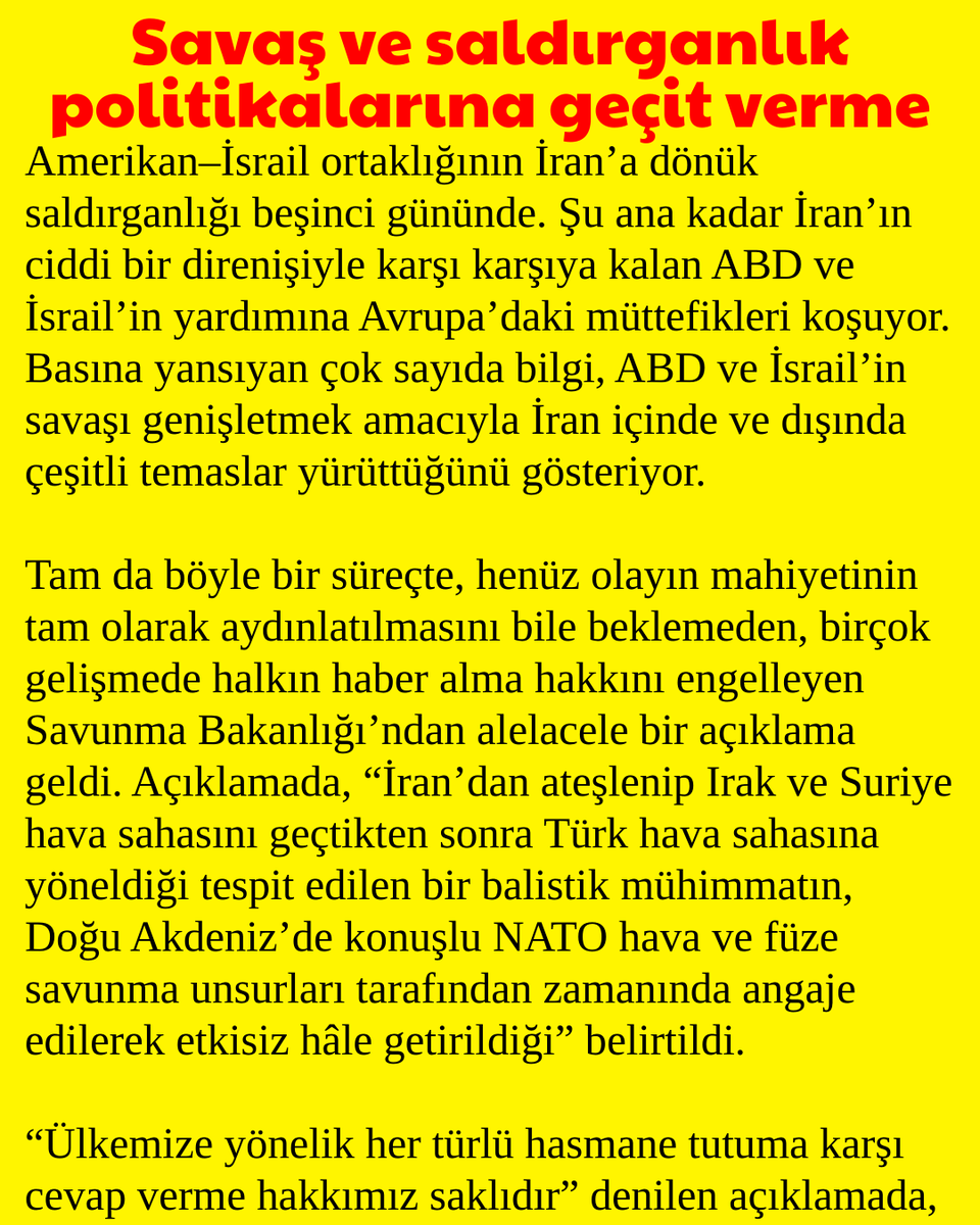 BDSP_'s tweet photo. Savaş ve saldırganlık politikalarına geçit verme https://t.co/9DLd2GhIhx