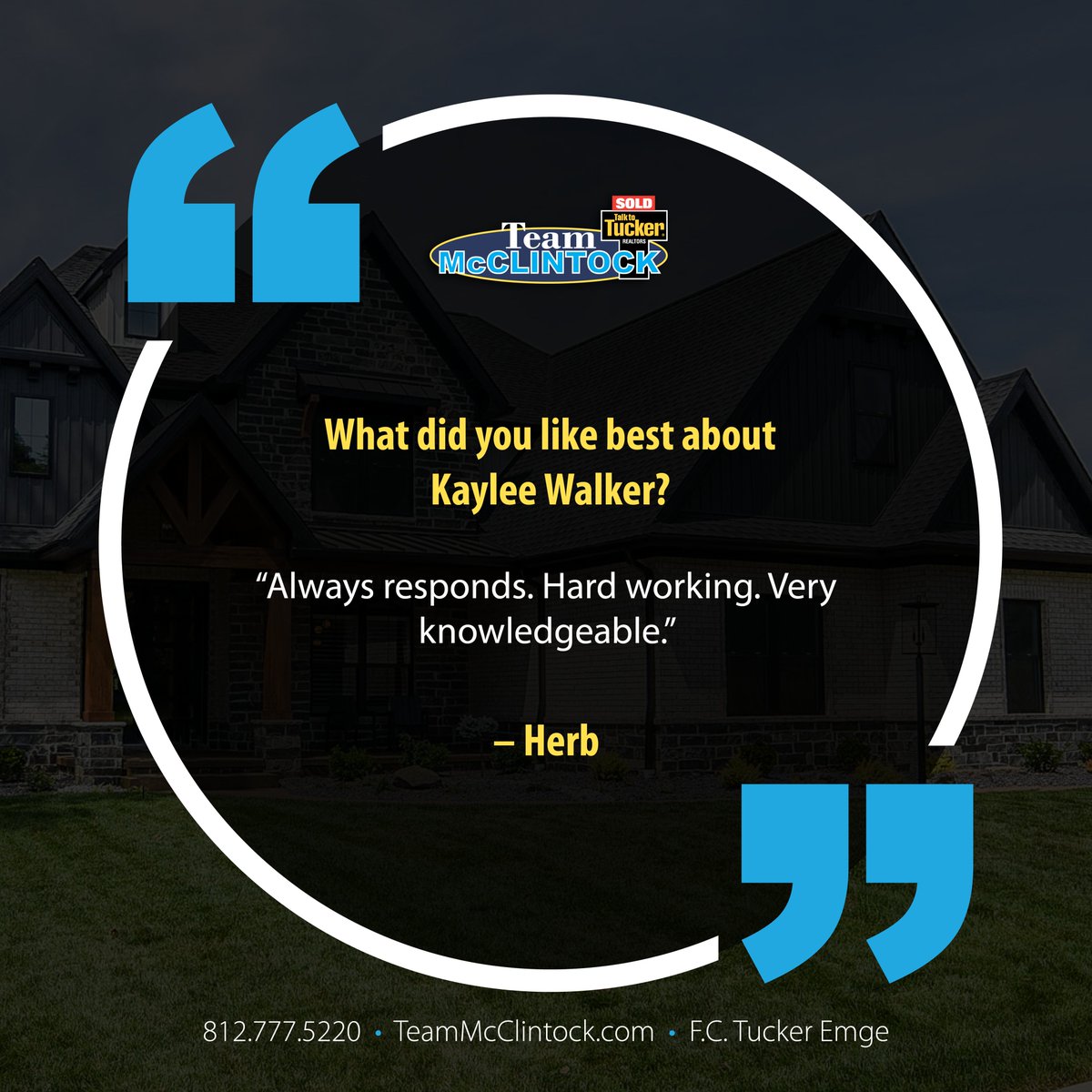 In today’s market, responsiveness and local knowledge make a real difference. If you are buying or selling in #EvansvilleIN or #NewburghIN Kaylee Walker is ready to help you navigate your next move with confidence. Call/text Kaylee at (812) 430-2421.
#TeamMcClintock #TalkToTucker