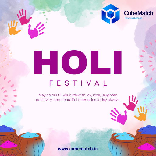 cubematch_India's tweet photo. Wishing everyone at CubeMatch a Holi filled with color and joy! https://t.co/Cs9G9TMr0t