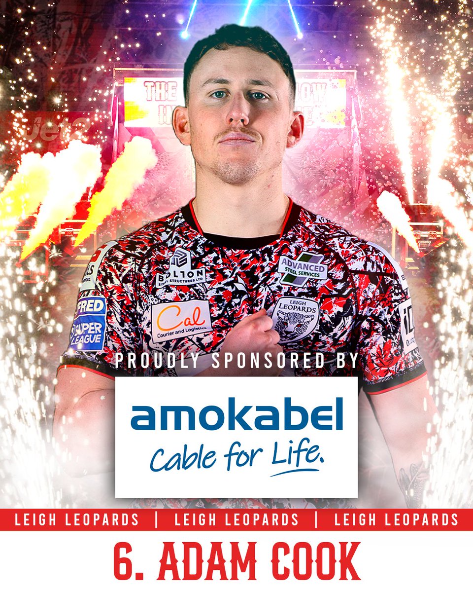 LeighLeopardsRL's tweet image. 🐆𝗔𝗗𝗔𝗠 𝗖𝗢𝗢𝗞 𝗣𝗥𝗢𝗨𝗗𝗟𝗬 𝗦𝗣𝗢𝗡𝗦𝗢𝗥𝗘𝗗 𝗕𝗬 𝗔𝗠𝗢𝗞𝗔𝗕𝗘𝗟⚡

Adam Cook will be sponsored by Amokabel for the duration of the 2026 season.

#MadeInLeigh #CableManufacturer #UKManufacturing #Amokabel
amokabel.com/en