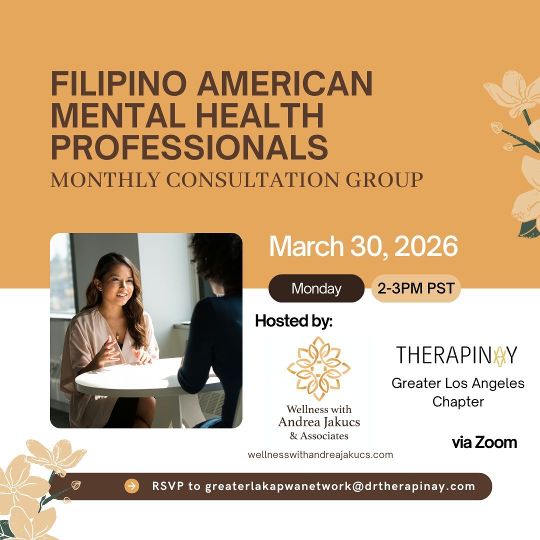 wellnessandreaj's tweet photo. This is a group for licensed and pre-licensed Filipino mental health professionals. We offer peer-led, collaborative, and respectful clinical consultation and processing. We meet monthly via zoom every last Monday of the month at 2p-3p PDT. https://t.co/tscj1h90Rq