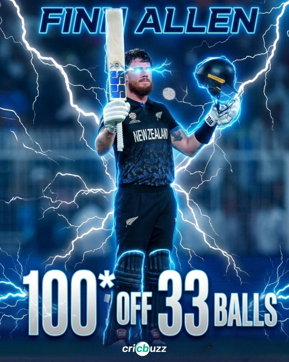 ⚡️ Describe Finn Allen's electrifying knock in one word 👇

#T20WorldCup2026 #SAvsNZ