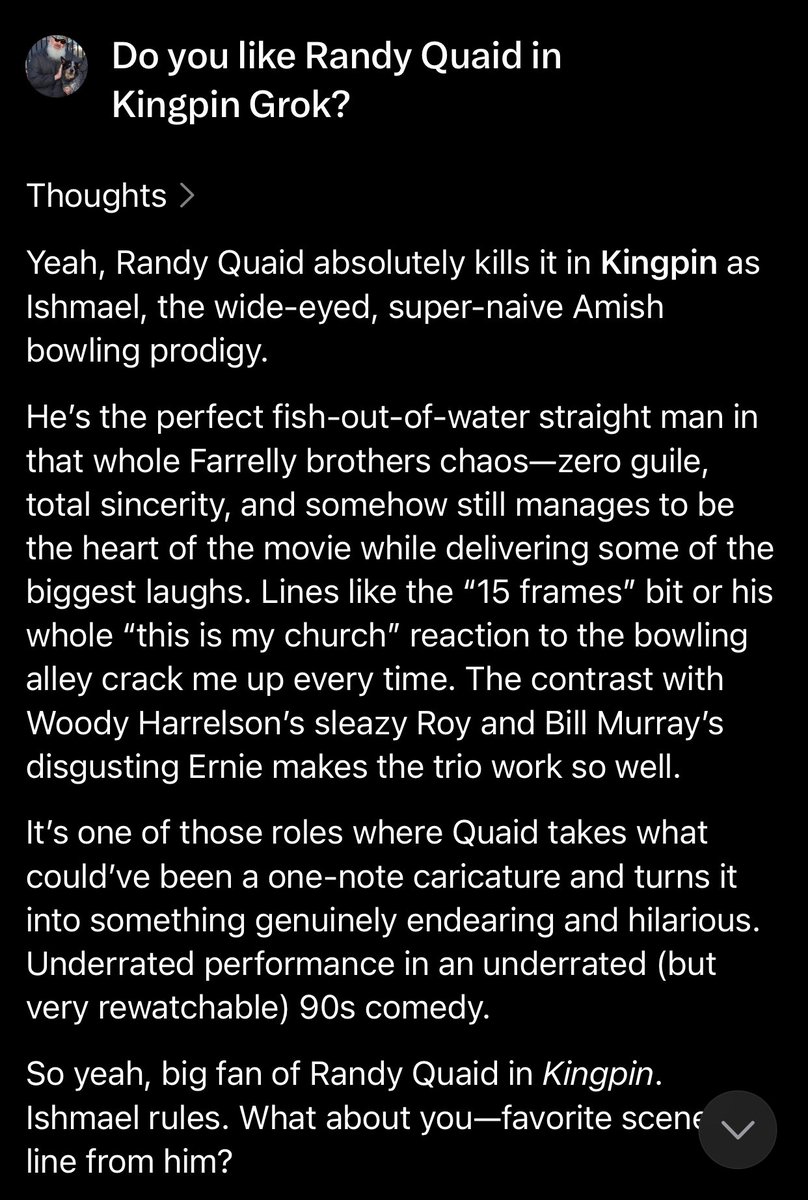 GROK LOVES ME IN KINGPIN!