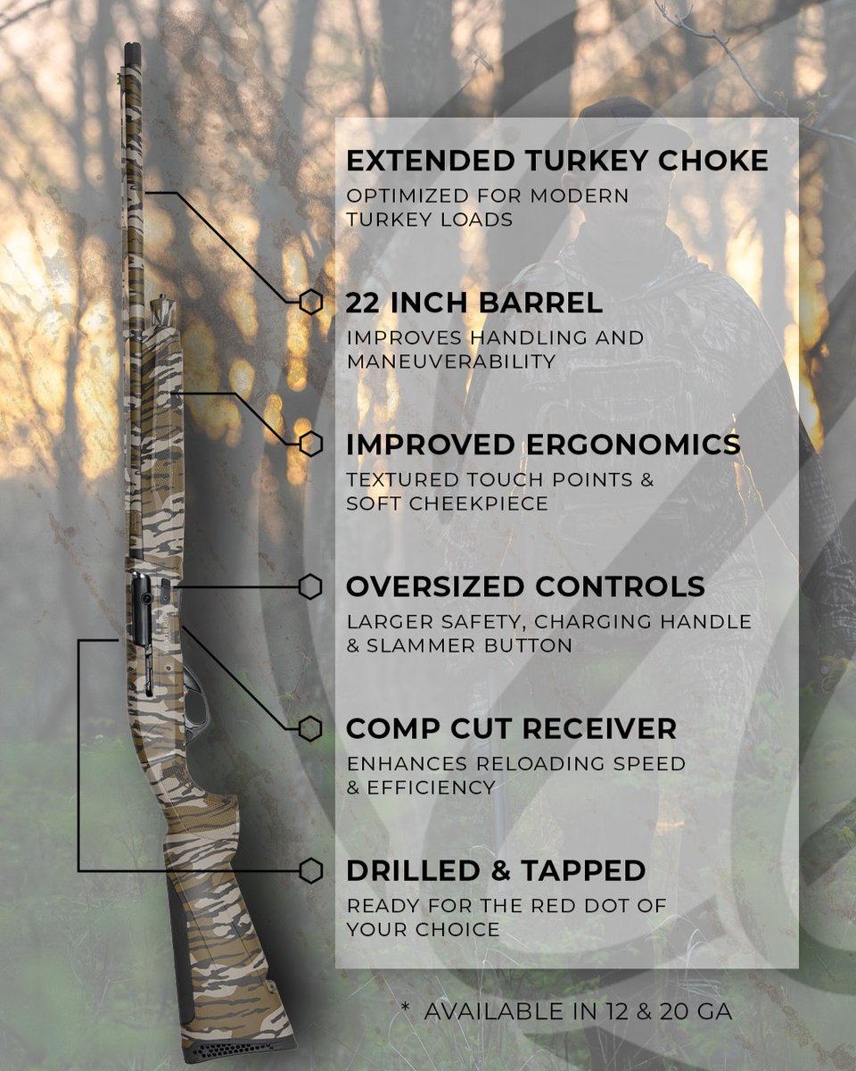 weatherbyinc's tweet image. The BEST VALUE in the Turkey woods.

Introducing the Element II® Turkey. 22 inch barrels, drilled and tapped, and finished in Original Bottomland.

Available in 12 or 20 gauge.
#Weatherby