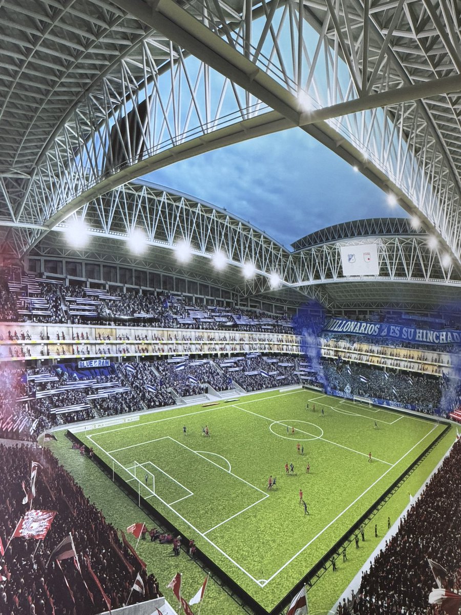 3 noticias claves del nuevo estadio que tendrá Bogotá: 

-Techo Retráctil. Se demoraría 15 minutos en cerrar
-Gradería Retráctil - fundamental para cuidar la gramilla 
-730 Cámaras en todo el escenario para hacer control de los que entran