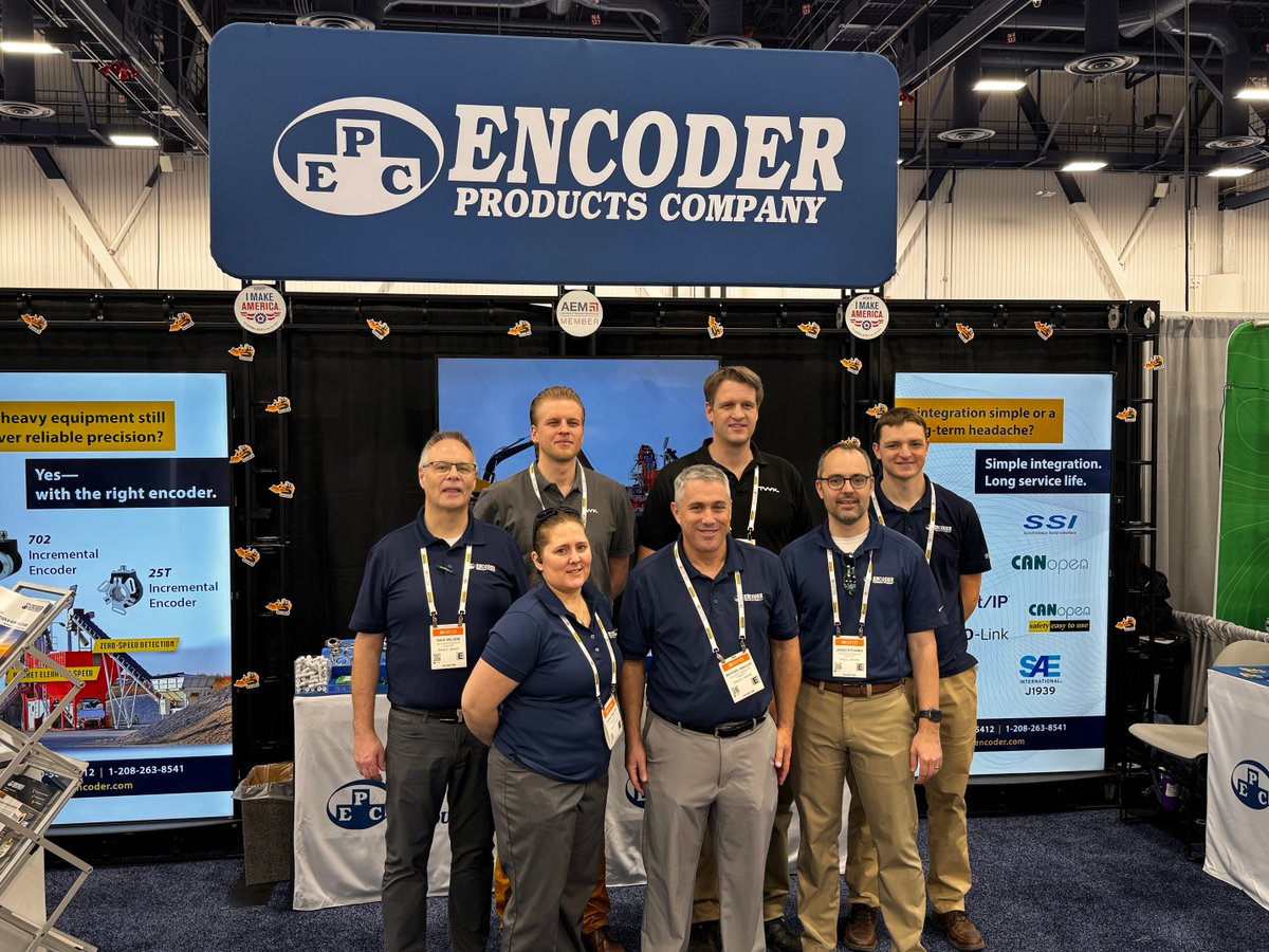 EncoderProducts's tweet image. If you’re at the show, stop by Booth N10426 to talk motion feedback, applications, and what we’re seeing across the industry.

#CONEXPO #MobileEquipment #MotionControl #Encoders #Automation