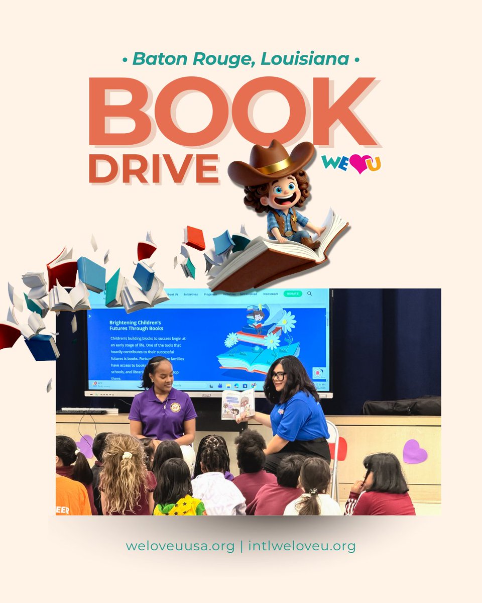 weloveuusa's tweet image. In celebration of World Read Aloud Day, #WeLoveU joined hands with @Amazon to donate 171 brand‑new books to 135 students at McKinley Elementary School!

#BookDrive #WorldReadAloudDay #EducationForAll #CommunityLove #ReadingIsPower #Education #Louisiana