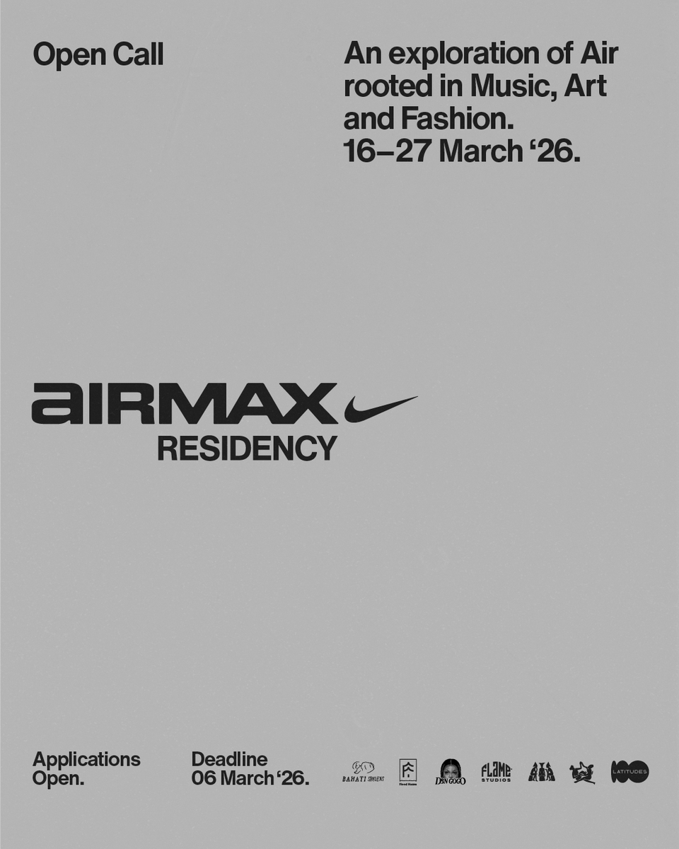 10and5's tweet photo. Airmax Residency

Apply to be part of the Airmax Residency through the link in bio of a mentor on the specific creative discipline you’re interested in.

@thebesilem : Fashion
@bahati.simoensi : Art
@dbngogo : Music

Entries close: Friday, 6th March https://t.co/NSruOgHff9