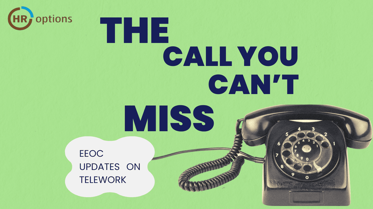 HR_Options's tweet photo. The EEOC’s Feb 2026 update is a wake-up call! 📞 Telework is a reasonable accommodation ONLY if it enables essential job functions, not for personal preference. Employers can now reevaluate past setups if needs change. Review ADA policies! #HRTips #EEOC https://t.co/mdptBQ6prM