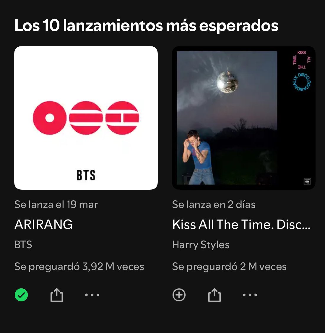 🚨 DIFUSIÓN MAXIMA A ESTO IMPORTANTÍSIMO, TUVIMOS UN BUEN IMPULSO! Tenemos solo 15 días para lograr esto, COMPARTAN MASIVAMENTE👇🏻🙏🏻

— #BTS_ARIRANG: 3.92M (+60k😭🔥) 
— Album más preguardado: 6M ❗️

PRE SAVE ARIRANG
ARIRANG IS COMING
BTS IS COMING
#BTS_ARIRANG
#15DaysTillArirang