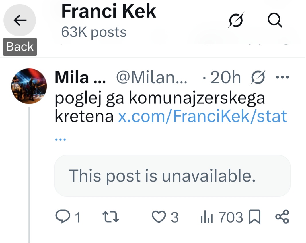stevilka2's tweet photo. #realslonews
Franci Kek na to, da je sejo Varnostnega sveta vodila Melania Trump.
brutalno neprimerno izjavo je zbrisal, ker je z njo že dosegel kar je želel, klikabilnost.
se bo policija tokrat pravočasno zganila?
#HateSpeech #Trobec https://t.co/kePcT50HKj