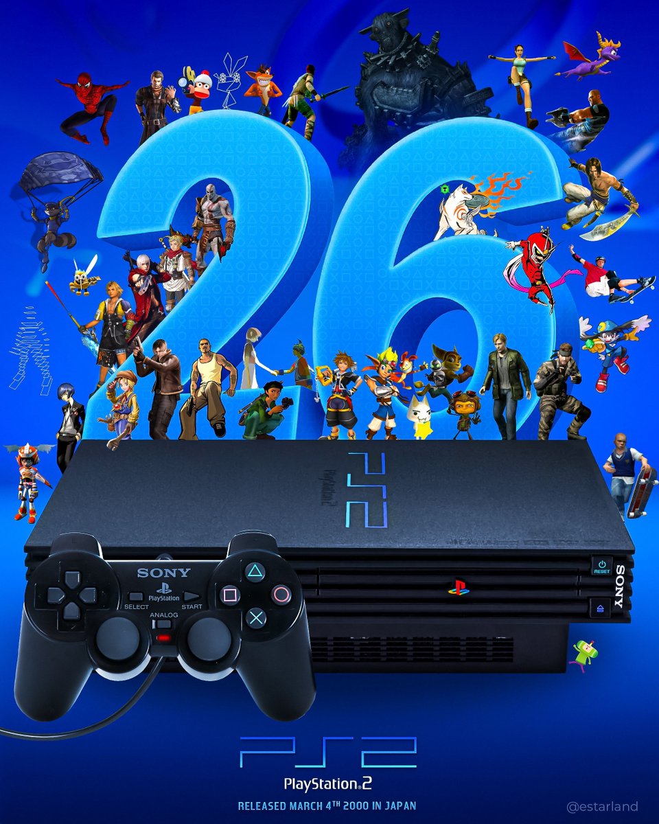 Today is the 26th anniversary of the PS2! 💙