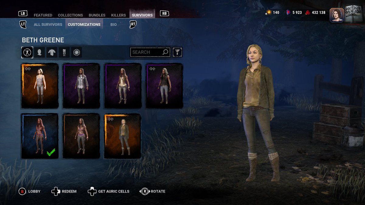 Beth Greene in Dead by daylight tweet media