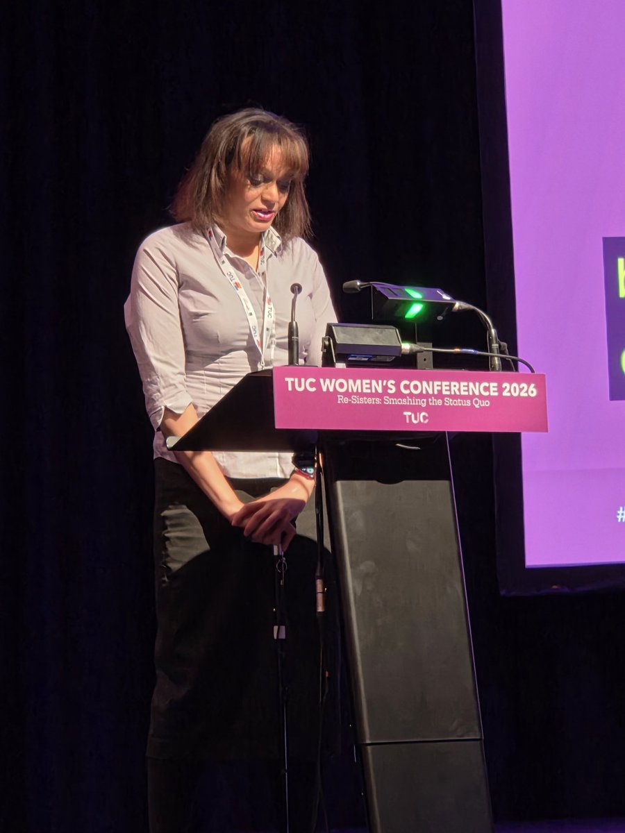 WomenInUNISON's tweet photo. Davena Rankin moving the UNISON motion on climate change at the TUC Women's Conference #TUCWomen2026
#SmashingTheStatusQuo https://t.co/UhQSnAj6hy