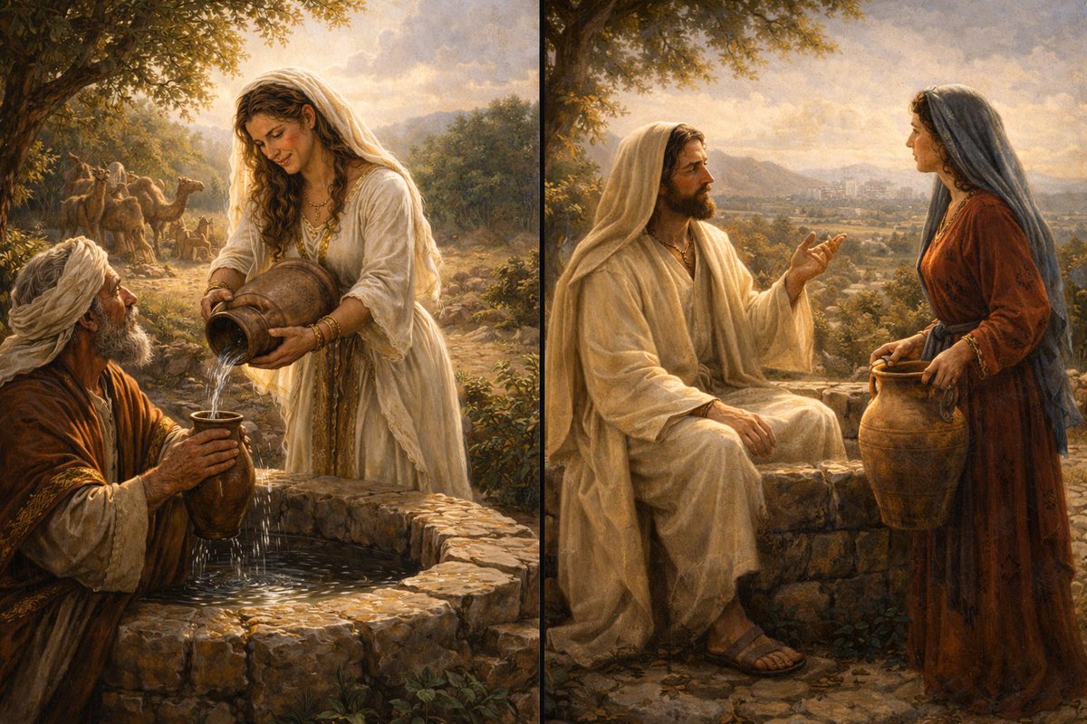 Continuing my endeavors to find shadows and types of Christ in the Old Testament, today we turn to Genesis 24 and the story of Rebekah, often read as a beautiful love story or as evidence of divine guidance in marriage. But read more slowly, it becomes something richer: a quiet