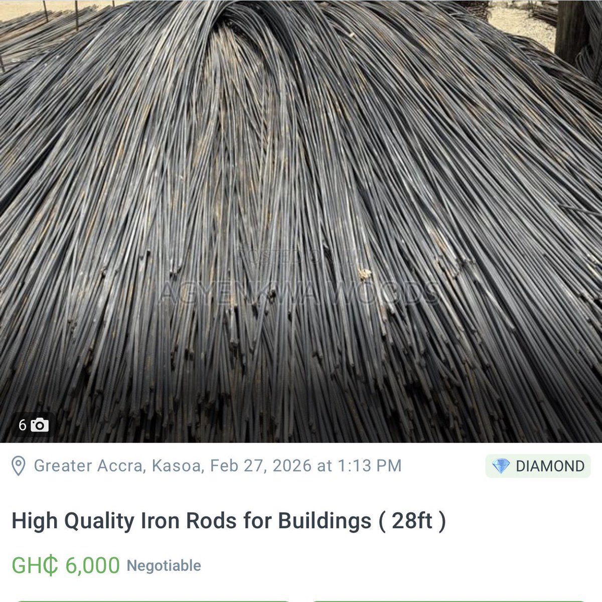 LongLyf2's tweet photo. Iron rods per ton at 6000.

Wow!!!! https://t.co/qSbG2OwMio