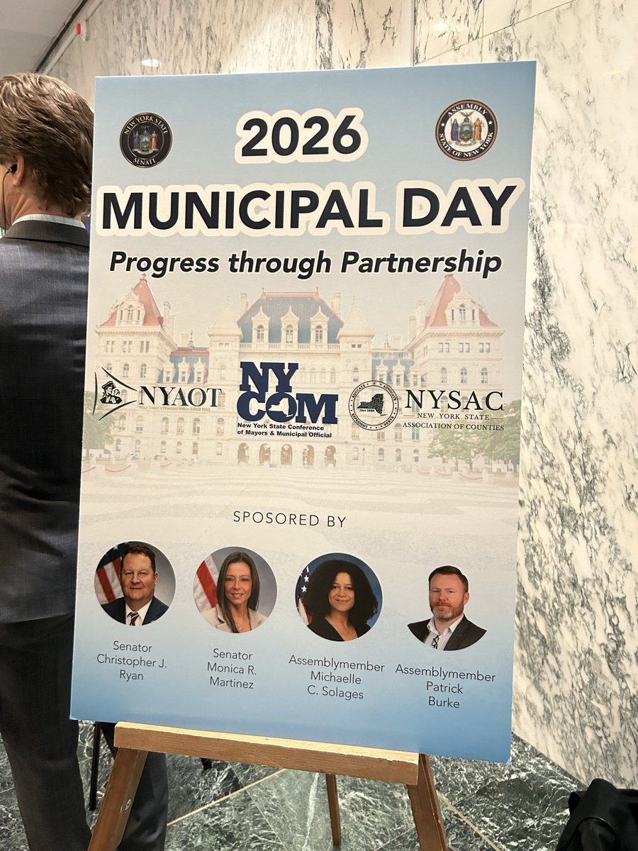 NYSCounties's tweet photo. Excited to be at the NYS Capitol with @NYMayors and  @nytowns for the 2026 Municipal Day! Meeting with state lawmakers and advocating for local government with a united voice. https://t.co/AVum5Lw5vj