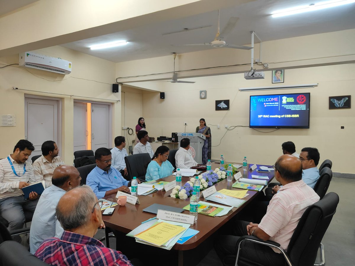 CSBISBR's tweet photo. Providing strategic direction for research and development, the 35th RAC Meeting of CSB-ISBR, Kodathi, was held on 3 March 2026. The Chairperson, RAC members, and scientists reviewed completed and ongoing projects and evaluated new proposals to strengthen scientific outcomes. https://t.co/TRO7oaUA8P