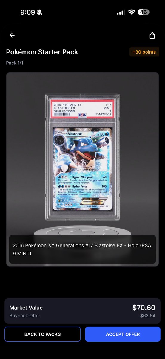 Built Pulld to track pack odds.

It flagged a $25 pack.

I bought it.

PSA 9 Blastoise EX showed up.

Okay… this is getting interesting.