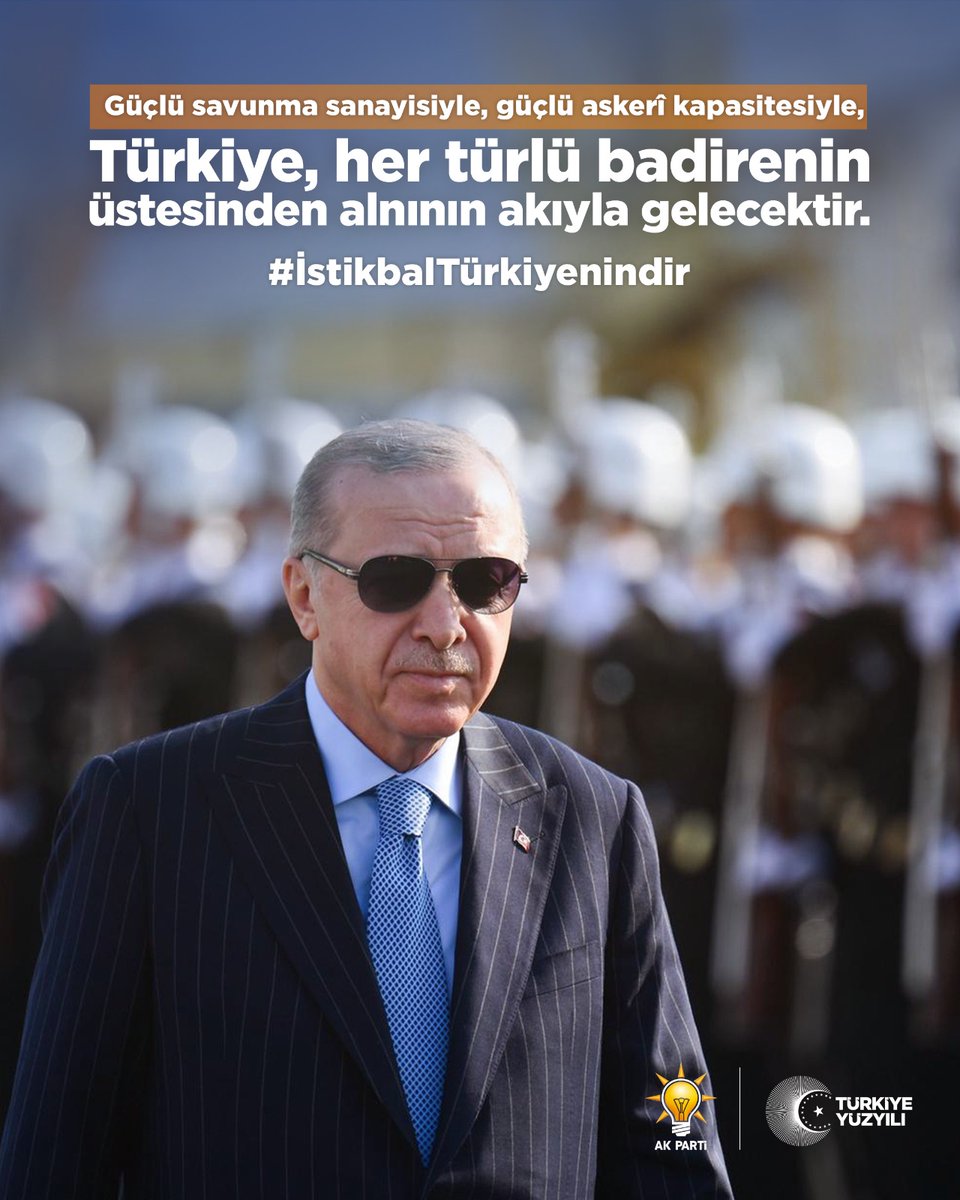 Bölgemiz adeta bir ateş çemberindeyken, Sayın Cumhurbaşkanımızın güçlü liderliğine, dirayetli duruşuna ve ülkemizi güvenle yarınlara taşıyacak iradesine olan inancımız tamdır.

#İstikbalTürkiyenindir