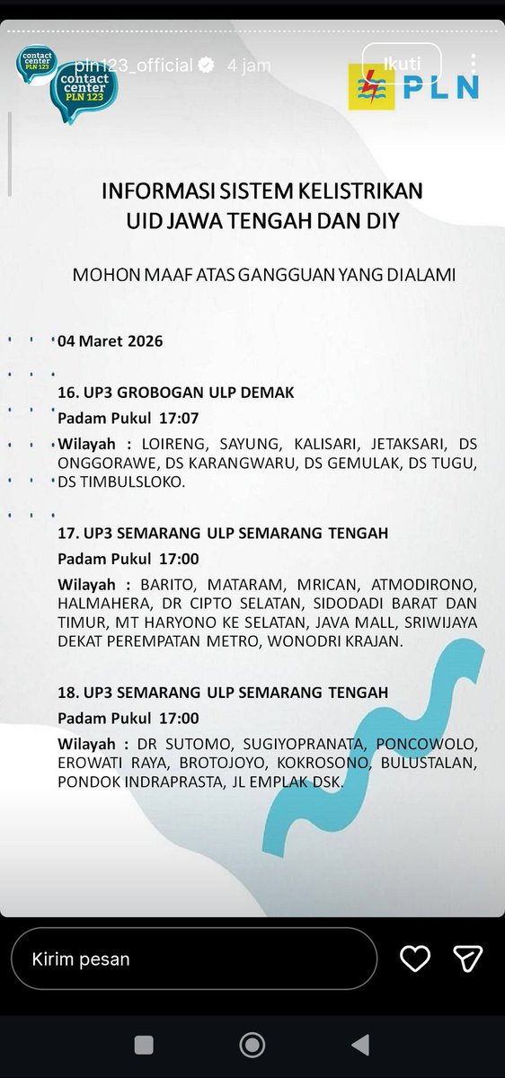 haloerw's tweet photo. Ternyata Listrik yg padam di Semarang SEBANYAK INI WOI LAH https://t.co/3HoMyrT8KM
