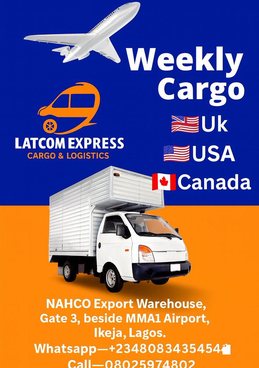IamLatcom's tweet photo. @Oludeewon Packages that travel smarter. Deliveries that arrive faster, Your doorstep just got global. Tap to ship with Latcom Express!

#latcomexpress #lagoscargo #lagoslogisticscompany #abujalogistice #cargo #expressdelivery #uklogistics #usacargo #dublincargo #canadaaircargo https://t.co/5KvKDDb8Ir