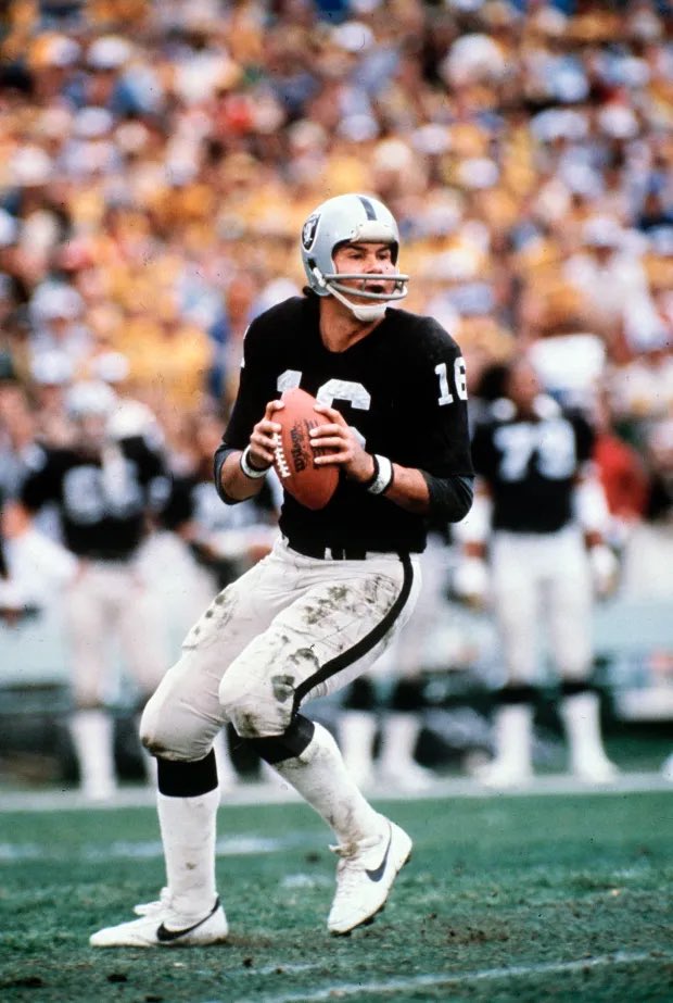Jim Plunkett. The ultimate comeback story. Deemed a first round flop, he found nothing but success in the silver &amp; black. A great Raider! #RaiderNation