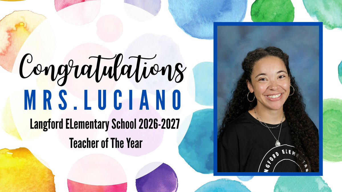 langfordlabs's tweet photo. Congratulations to Mrs.Luciano! She is our 2026-2027 Teacher of the Year! This recognition is well deserved! Thank you for being a light for our students and a true example of what it means to be an outstanding educator!!! You are PAWSOME!!! @MrsW_Johnson @LEPrincipal01 https://t.co/ljGYbonBNI