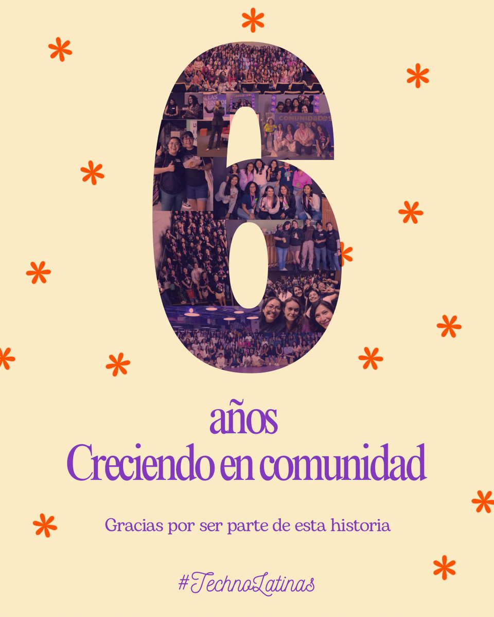 Technolatinas's tweet photo. 🎉 ¡TechnoLatinas cumple 6 años! 💜

Hoy somos más de 900 mujeres conectadas, aprendiendo, creciendo y construyendo juntas un espacio tech inclusivo.

Gracias por formar parte de esta comunidad 💻💜
#TechnoLatinas #MujeresEnTecnología #6AñosDeImpacto https://t.co/mqvzKurtDe