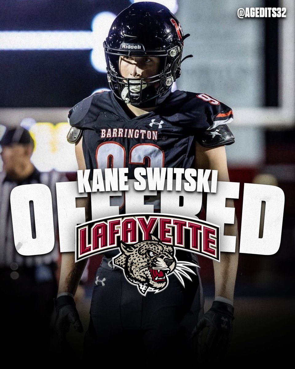 OFFER ALERT
6'5 220 2027 EDGE <a href="/Kaneswitski/">Kane Switski⭐️ ‘27 6’5 EDGE</a> has been offered by Lafayette!