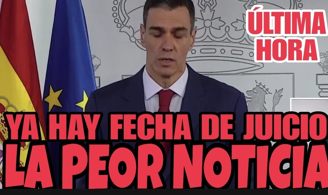 UACD_Youtube's tweet photo. 🔥NOTICIA IMPORTANTÍSIMA🔥
El Tribunal Supremo señala juicio el 7 de abril para el brutal caso de corrupción en el Gobierno de Pedro Sánchez en que se juzga a su Ministro de Transportes y mano  derecha Ábalos, a Koldo y a Aldama por varios delitos como Organización Criminal o Malversación de caudales públicos.

Que las bombas de humo de Pedro Sánchez o su no a la guerra no nos hagan olvidar que se juzga una organización criminal en el corazon mismo del Gobierno de Sánchez y sigue sin dimitir y dando lecciones de moral.

RT y que todo el mundo lo sepa. 

Todo aquí:
https://t.co/kUXNhoGlGT