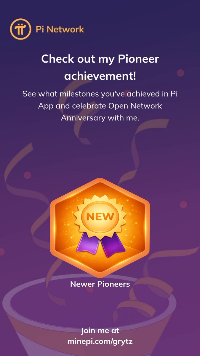 Post your badge on a social media platform (Fireside Forum, X, Instagram, etc.) using #PiOpenNetwork. After sharing, return here and submit your post link to enter the raffle.