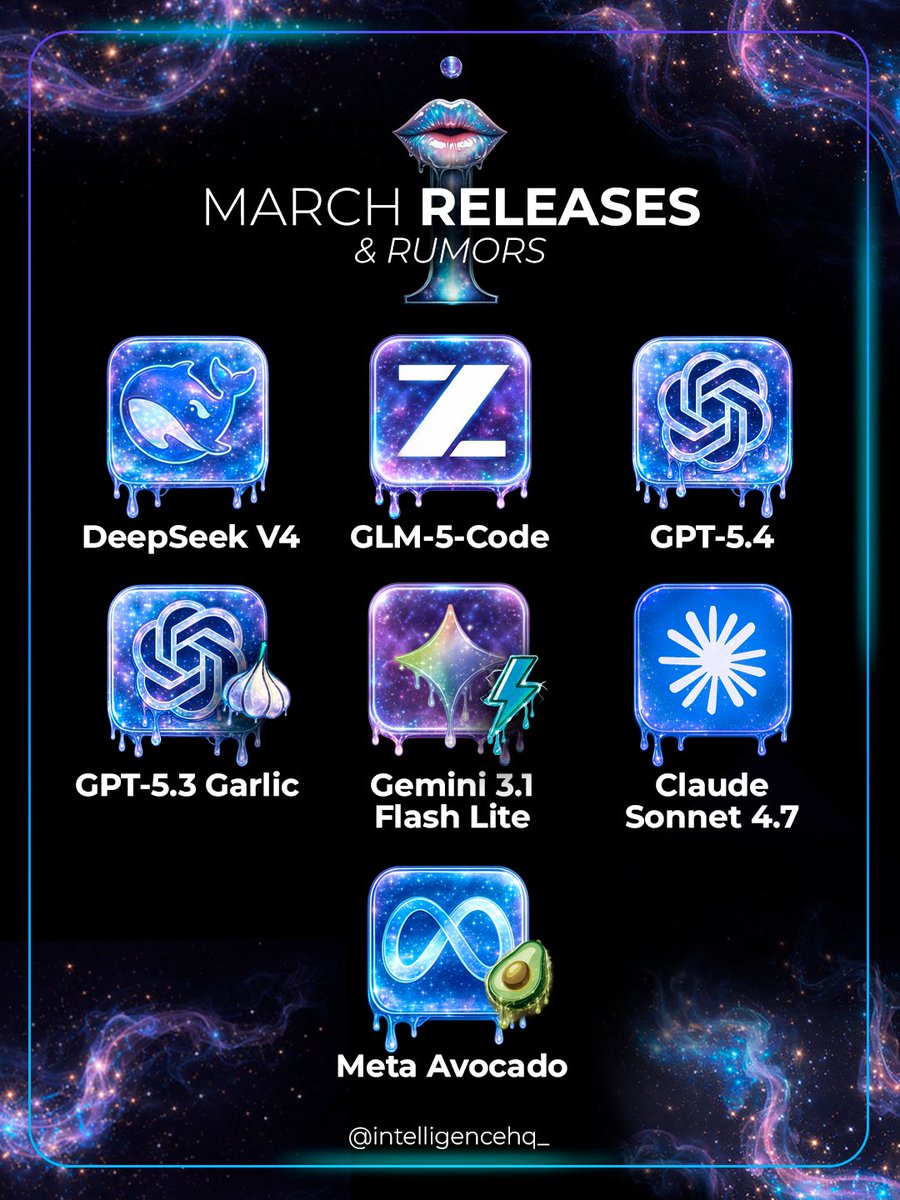 AI is just warming up.

Watch out for these anticipated new models rumoured to drop this month.

GTP-5.4 is expected to take OpenAI to another level…

But DeepSeek V4 has everyone wondering what next-gen Chinese models have cooking!
