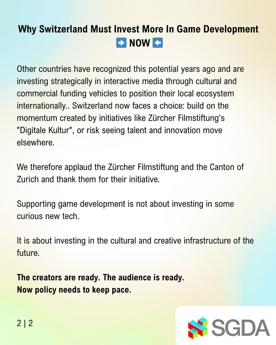 Swiss Game Developers Association | SGDA tweet media