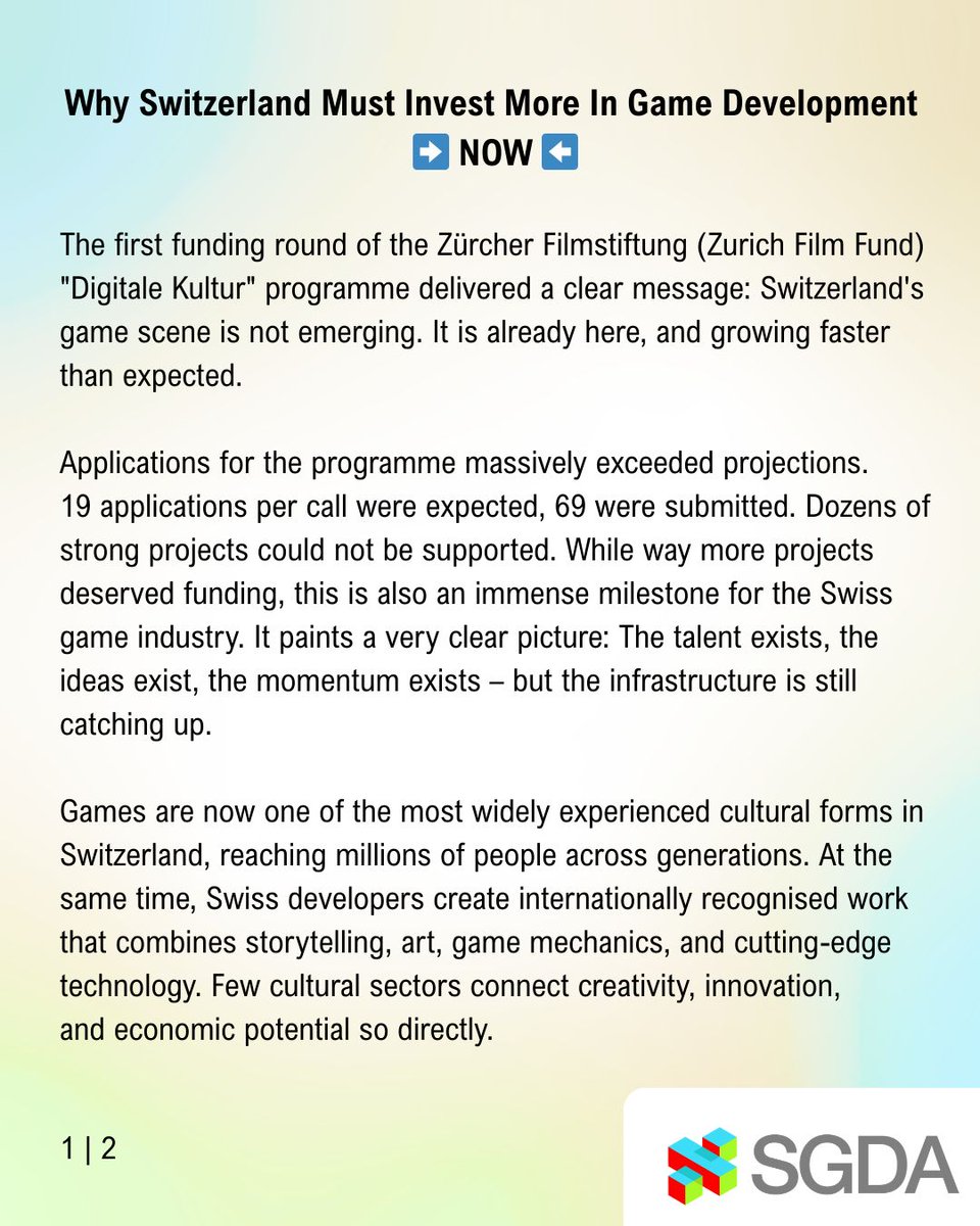 Swiss Game Developers Association | SGDA tweet media