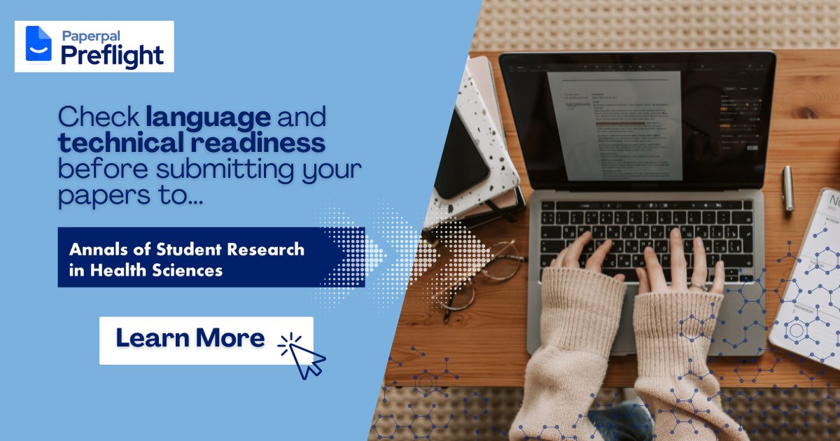 ASRHEditors's tweet photo. Preparing your manuscript for submission? #ASRH partners with Preflight Paperpal to help authors meet language, formatting, and technical requirements before review. Check your paper here: https://t.co/MtqDgngsSd #publication #paperresources https://t.co/3a8jcQTPO3