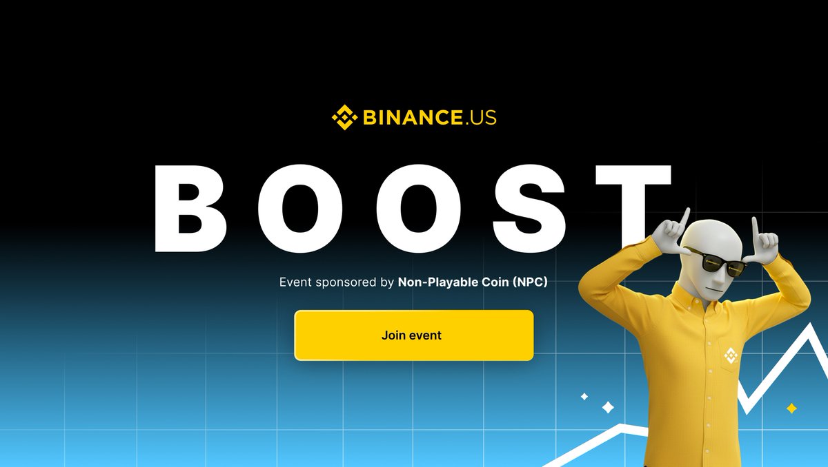 The Boost × <a href="/NonPlayableCoin/">NPC</a> event lands on <a href="/BinanceUS/">Binance.US 🇺🇸</a> tomorrow, March 5th @ 12 p.m. EST!

😐 $100K (~13.2M $NPC) in rewards up for grabs
💎 Add $BTC, $USDT, and $USDC earn
🔒 Stay in control with no lockups

Preview the event 📲 binance.us/boost