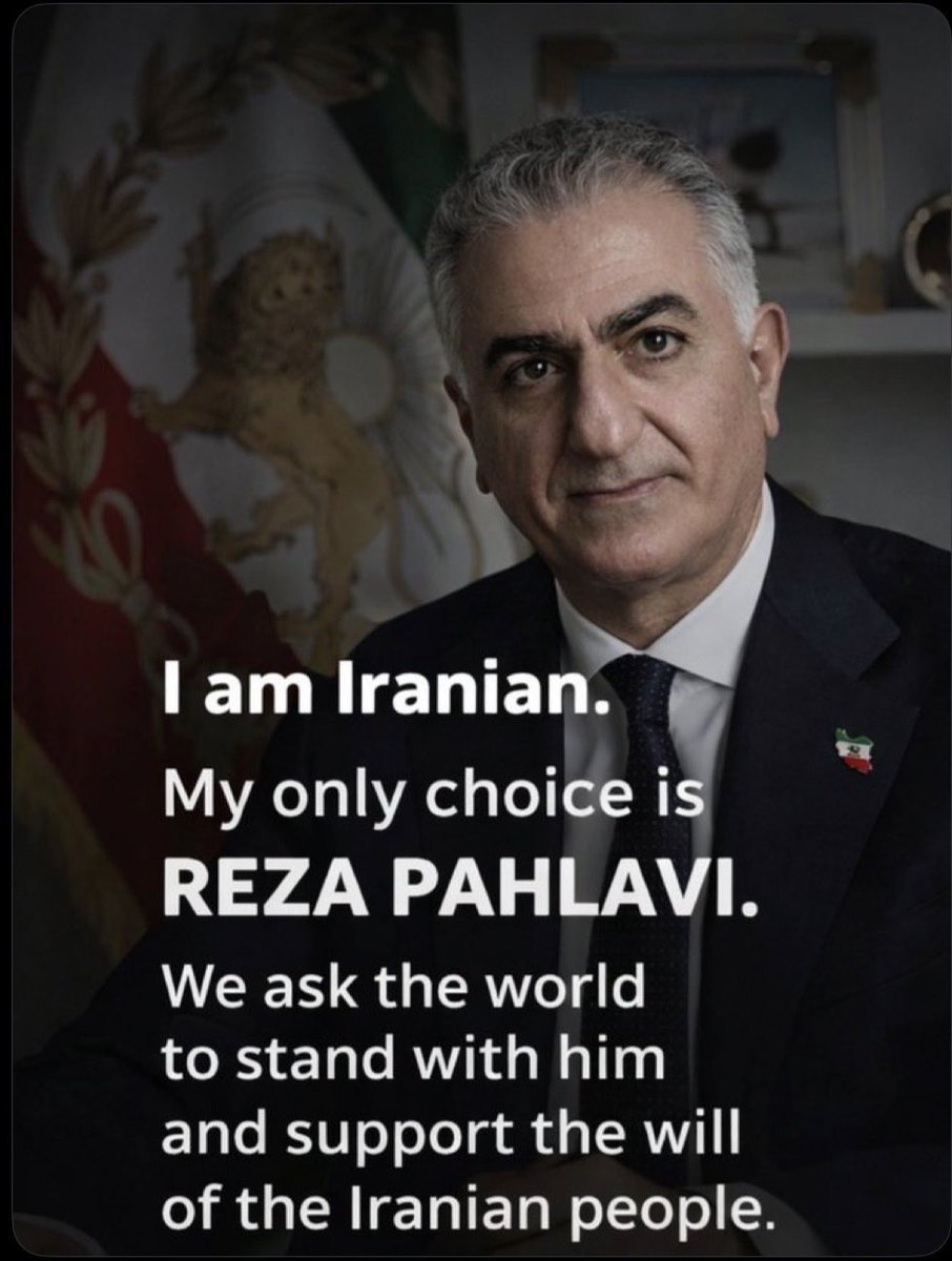 SHiMA6486's tweet photo. @trump_dona19543 Yeeeeeees, absolutely.
He is our only leader.

#KingRezaPahlavi 
#KingRezaPahlaviForIran 
#JavidShah‌‌‌‌‌ 
#ThankYouTrump‌ 
#ThankYouNetanyahu https://t.co/dJ3pSBpKSR
