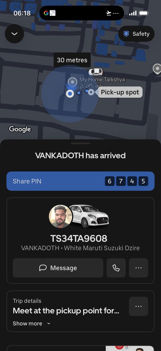 SiddharthK2187's tweet photo. @UberIN_Support "Hey @Uber_IN 🚨 Bad experience with UberGo from Kokapet to Hyderabad Airport. Driver demanded ₹900 cash &amp; went off-app, citing fleet priority. Actual fare was ₹582. Want refund for ₹318. Screenshots attached. Help! #UberIndia #CustomerService" https://t.co/4a7cdkkAqL
