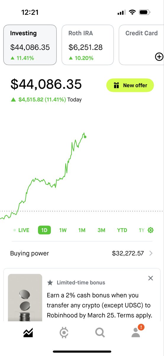 Mid day update and let’s just say I’m surprised to the upside to say the least…

This has been my best day in months!!

Top Gainer:
$BMNR

Top Loser:
None today sucka!! Every position is green. 🟢