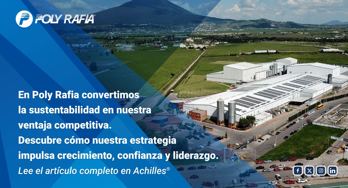 PolyRafiaMX's tweet photo. En @PolyRafiaMX celebramos el reconocimiento de Achilles por nuestros logros en materia de #Sustentabilidad y #solucionesdeempaque eco-amigables. ♻️ Lee el caso de éxito aquí: 📷 https://t.co/qdY3g203Yo 
#ESG #economiacircular https://t.co/FUP7uNydvf