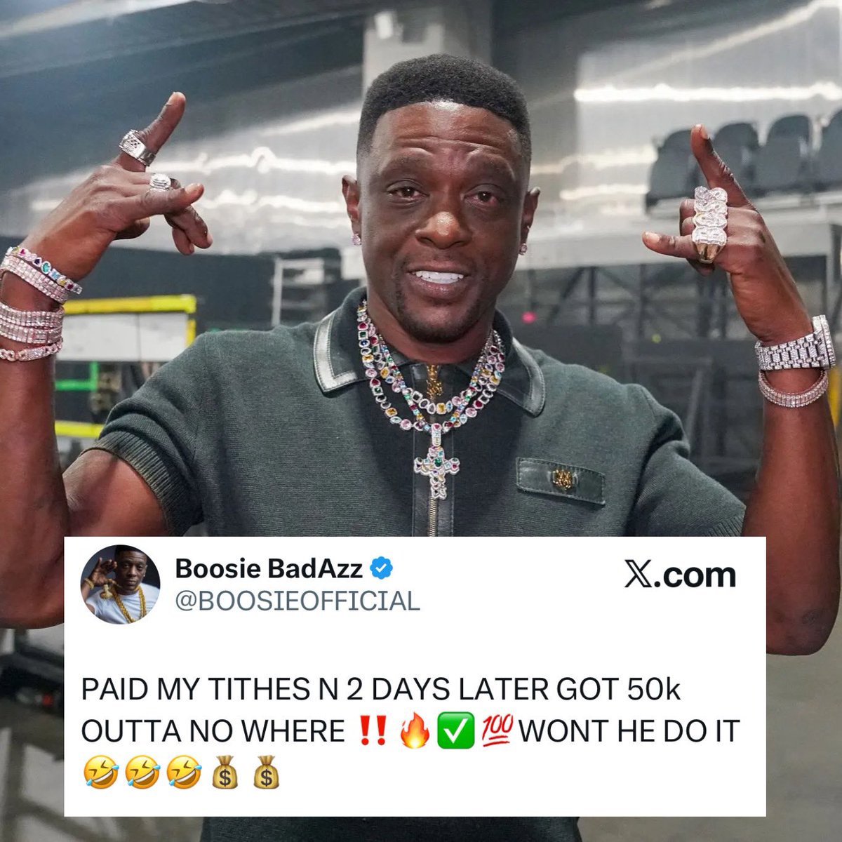 Boosie paid his tithes and got 50k out of nowhere💕🙏🏾💸
