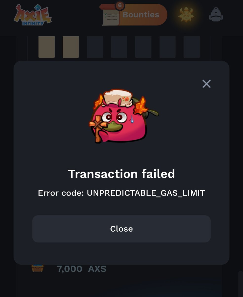 Hey <a href="/Jihoz_Axie/">Jihoz.ron</a> <a href="/Ronin_Network/">Ronin</a> <a href="/AxieInfinity/">Axie Infinity</a>, now we won't be able to claim bounty board rewards either? A lot of people are getting the same error.