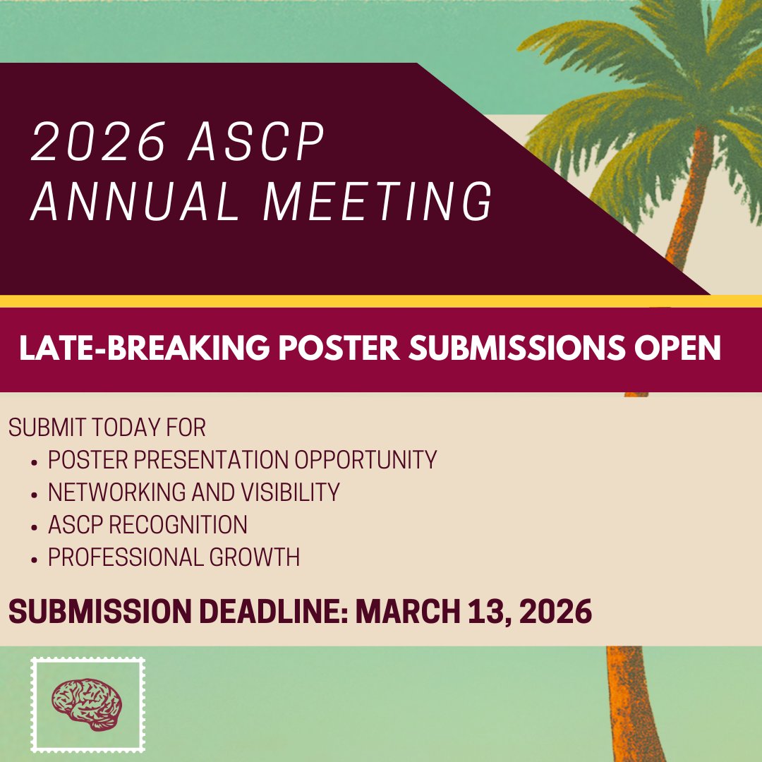 American Society of Clinical Pschopharm (ASCP) tweet media