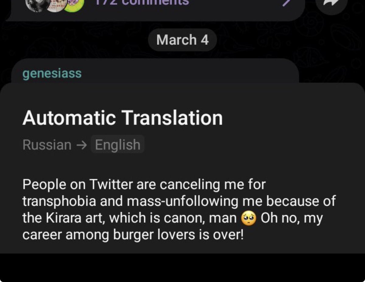 aegonism's tweet photo. mind you not too long ago you had to be talked down from the cliff of deactivation by oomf because said “burger lovers” weren’t giving you the amount of engagement you wanted and now you bout to be right back up there babes https://t.co/jlG8fX7XGA