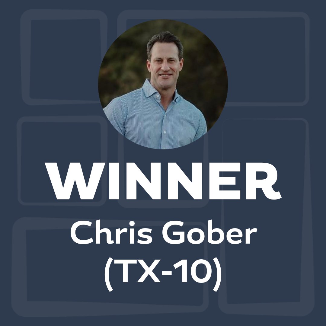 WinWithAlamo's tweet photo. Congrats to @ChrisKGober on winning the Republican Nomination in TX-10! https://t.co/MgRwqcOxu4
