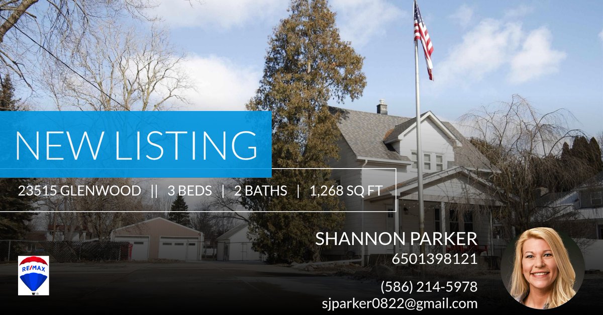 sparkerREMAX's tweet photo. 📍 New Listing 📍 Take a look at this fantastic new property that just hit the market located at 23515 Glenwood St in Clinton Township. Reach out here or at (586) 214-5978 for more information https://t.co/Qgb4cC4zC0 https://t.co/RZpViK587H